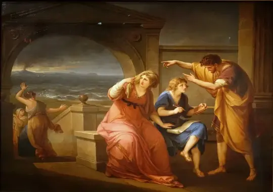 Angelica Kauffman | Plinius den Yngre og hans mor i Misenum – 1785 | Indrammet kunsttryk | Klassicisme | formida