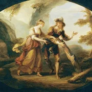 Angelica Kauffman | Miranda og Ferdinand - 1782 | Indrammet kunsttryk | Klassicisme | formida