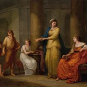 Angelica Kauffman – Cornelia, Mutter der Gracchen 1788 | Giclée Kunstdruck gerahmt