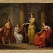 Angelica Kauffman – Cornelia, Mutter der Gracchen 1788 | Giclée Kunstdruck gerahmt