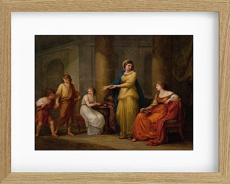 Angelica Kauffman – Cornelia, Mutter der Gracchen 1788 | Giclée Kunstdruck gerahmt