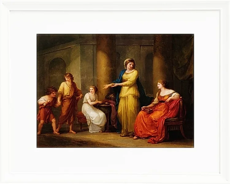 Angelica Kauffman – Cornelia, Mutter der Gracchen 1788 | Giclée Kunstdruck gerahmt