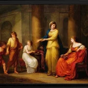 Angelica Kauffman – Cornelia, Mutter der Gracchen 1788 | Giclée Kunstdruck gerahmt