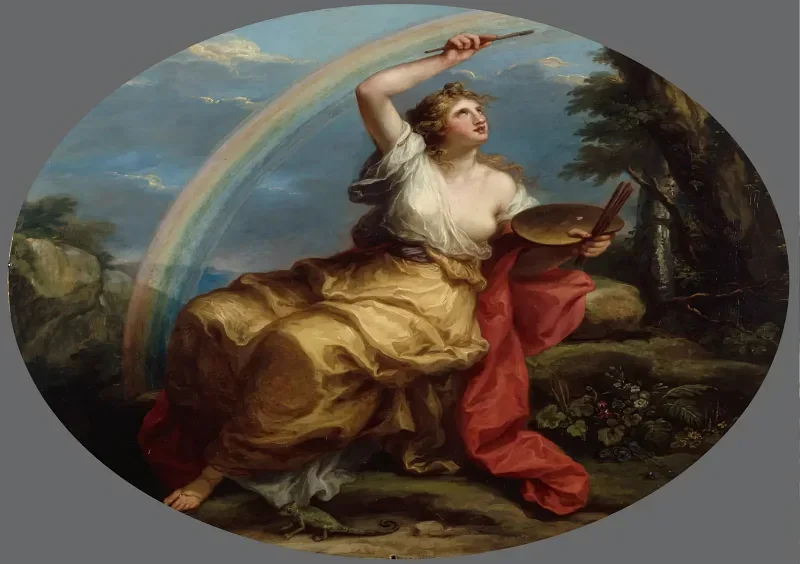 Angelica Kauffman | Farvelægning - 1750 | Indrammet kunsttryk | Klassicisme | formida