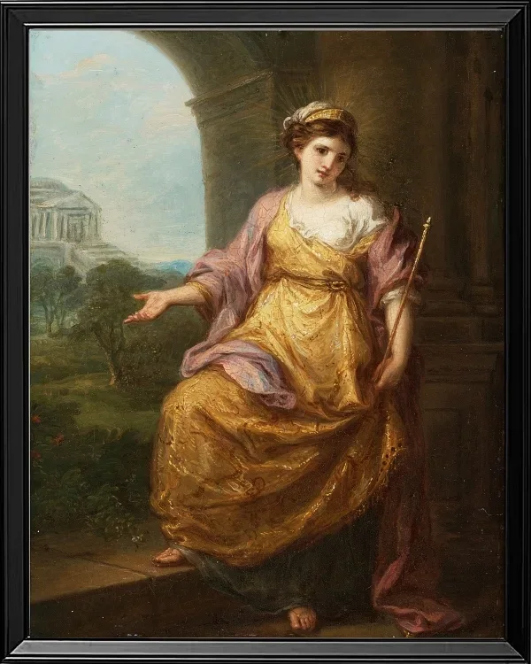 Angelica Kauffman – Edward Smith Stanley med sin første kone 1776 | Giclée Kunstdruck gerahmt