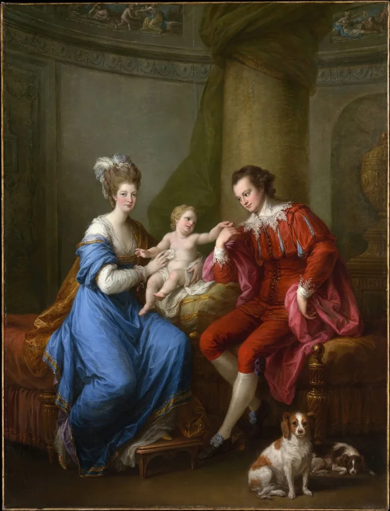 Angelica Kauffman – Edward Smith Stanley mit seiner ersten Frau 1776 | Giclée Kunstdruck gerahmt