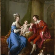 Angelica Kauffman – Edward Smith Stanley mit seiner ersten Frau 1776 | Giclée Kunstdruck gerahmt