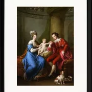 Angelica Kauffman – Edward Smith Stanley mit seiner ersten Frau 1776 | Giclée Kunstdruck gerahmt