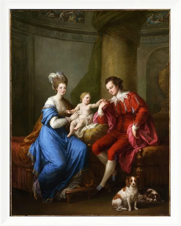 Angelica Kauffman – Edward Smith Stanley mit seiner ersten Frau 1776 | Giclée Kunstdruck gerahmt