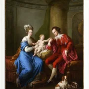 Angelica Kauffman – Edward Smith Stanley mit seiner ersten Frau 1776 | Giclée Kunstdruck gerahmt