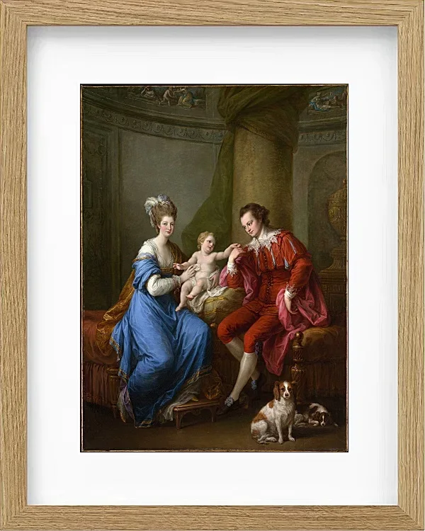 Angelica Kauffman – Edward Smith Stanley mit seiner ersten Frau 1776 | Giclée Kunstdruck gerahmt