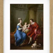Angelica Kauffman – Edward Smith Stanley mit seiner ersten Frau 1776 | Giclée Kunstdruck gerahmt