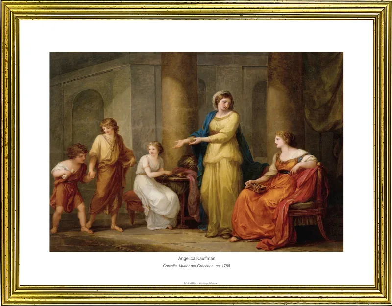 Angelica Kauffman | Cornelia, Gracchiernes mor - 1788 | Gallery Edition | Indrammet kunsttryk | Klassicisme