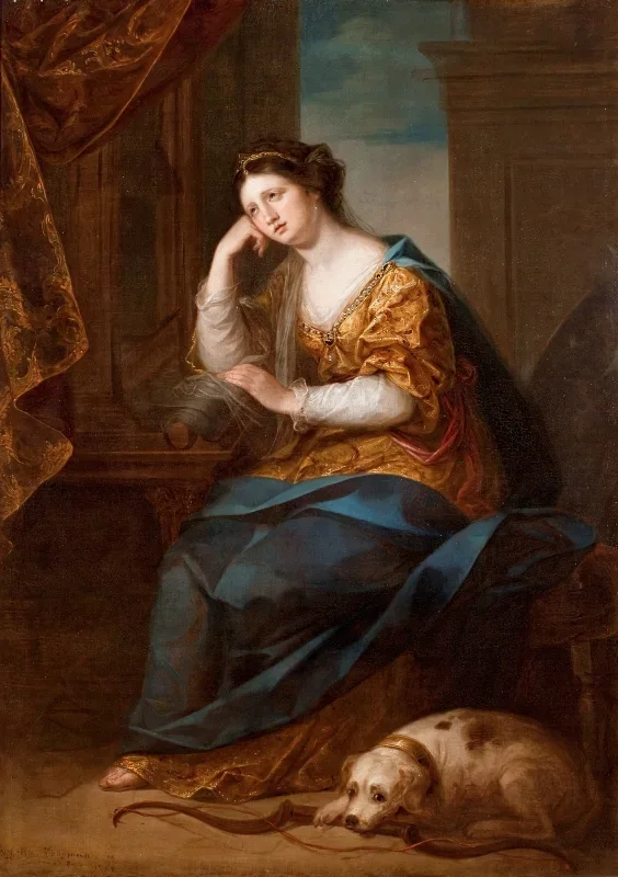 Angelica Kauffman | Penelope am Webstuhl – 1764 | Gerahmter Kunstdruck | Klassizismus | formida