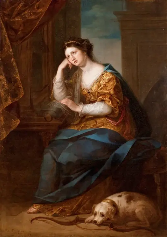 Angelica Kauffman | Penelope ved væven – 1764 | Indrammet kunsttryk | Klassicisme | formida