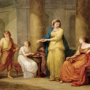 Angelica Kauffman | Cornelia, Gracchiernes mor - 1788 | Indrammet kunsttryk | Klassicisme | formida