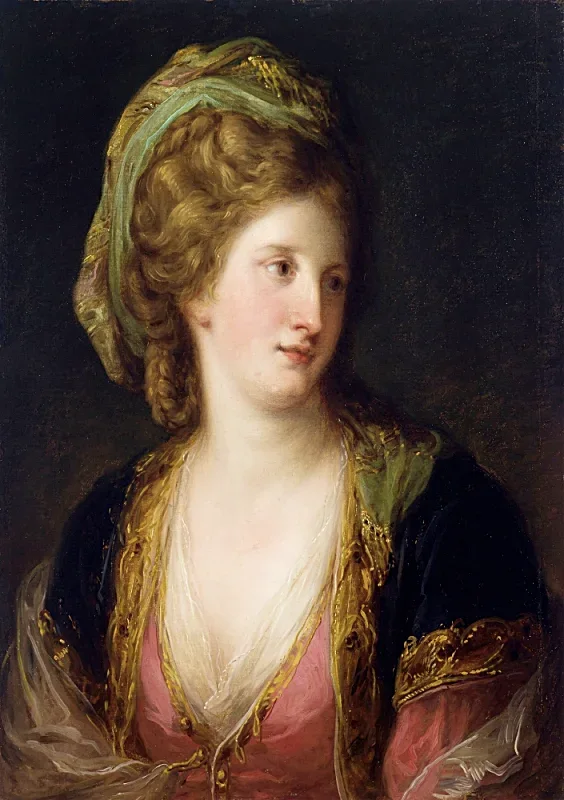 Angelica Kauffman | Frau in türkischer Kleidung - 1767 | Gerahmter Kunstdruck | Klassizismus | formida