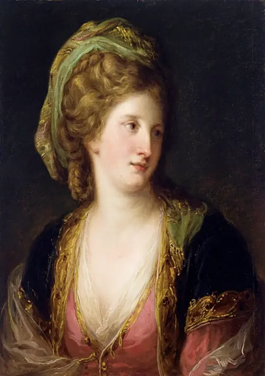 Angelica Kauffman | Kvinde i tyrkisk kjole - 1767 | Indrammet kunsttryk | Klassicisme | formida