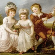 Angelica Kauffman | Portræt af tre børn - 1768 | Indrammet kunsttryk | Klassicisme | formida