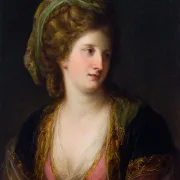 Angelica Kauffman – Frau in türkischer Kleidung 1767 | Giclée Kunstdruck gerahmt