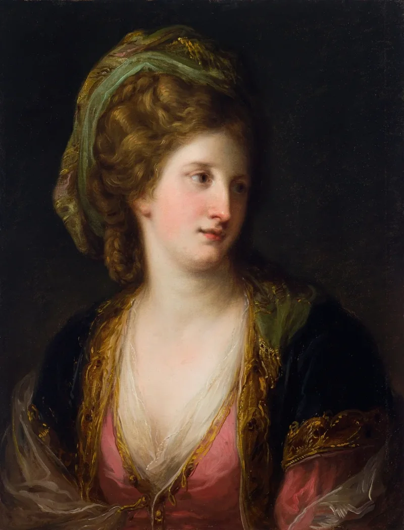 Angelica Kauffman – Frau in türkischer Kleidung 1767 | Giclée Kunstdruck gerahmt