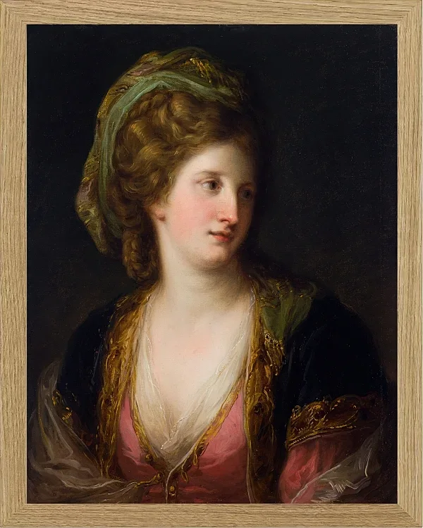 Angelica Kauffman – Frau in türkischer Kleidung 1767 | Giclée Kunstdruck gerahmt