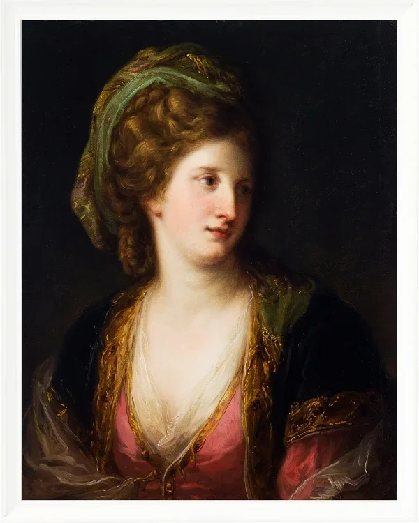 Angelica Kauffman – Frau in türkischer Kleidung 1767 | Giclée Kunstdruck gerahmt