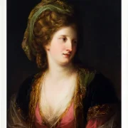 Angelica Kauffman – Frau in türkischer Kleidung 1767 | Giclée Kunstdruck gerahmt