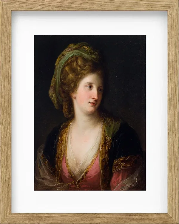 Angelica Kauffman – Frau in türkischer Kleidung 1767 | Giclée Kunstdruck gerahmt