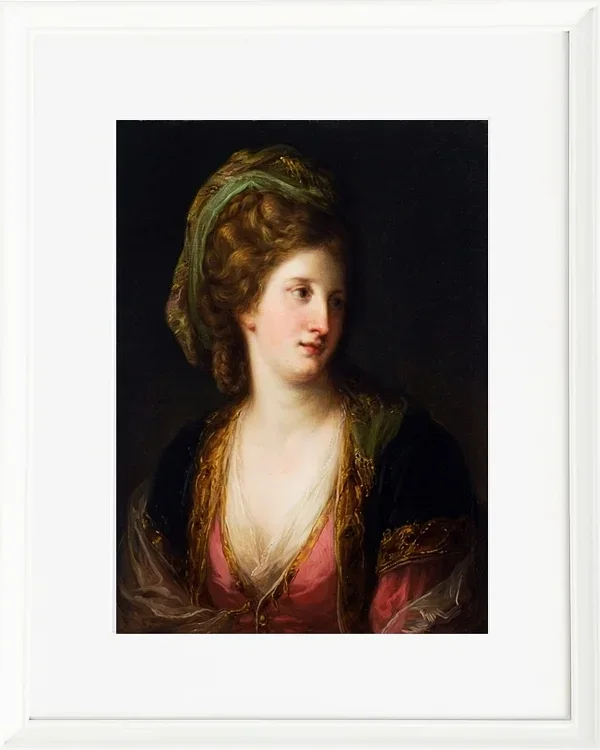 Angelica Kauffman – Frau in türkischer Kleidung 1767 | Giclée Kunstdruck gerahmt