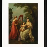 Angelica Kauffman – Gruppenporträt von Lady Elizabeth Smith-Stanley 1778 | Giclée Kunstdruck gerahmt