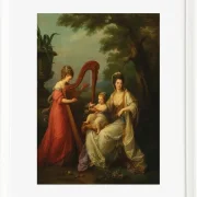 Angelica Kauffman – Gruppenporträt von Lady Elizabeth Smith-Stanley 1778 | Giclée Kunstdruck gerahmt