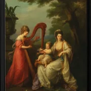 Angelica Kauffman – Gruppenporträt von Lady Elizabeth Smith-Stanley 1778 | Giclée Kunstdruck gerahmt