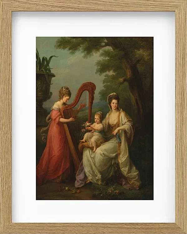 Angelica Kauffman – Gruppenporträt von Lady Elizabeth Smith-Stanley 1778 | Giclée Kunstdruck gerahmt