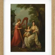 Angelica Kauffman – Gruppenporträt von Lady Elizabeth Smith-Stanley 1778 | Giclée Kunstdruck gerahmt