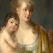 Angelica Kauffman | Juliane von Krüdener mit ihrem Sohn Paul - 1785 | Gerahmter Kunstdruck | Klassizismus | formida