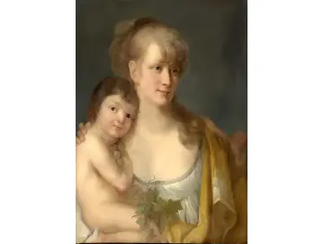Angelica Kauffman | Juliane von Krüdener mit ihrem Sohn Paul - 1785 | Gerahmter Kunstdruck | Klassizismus | formida