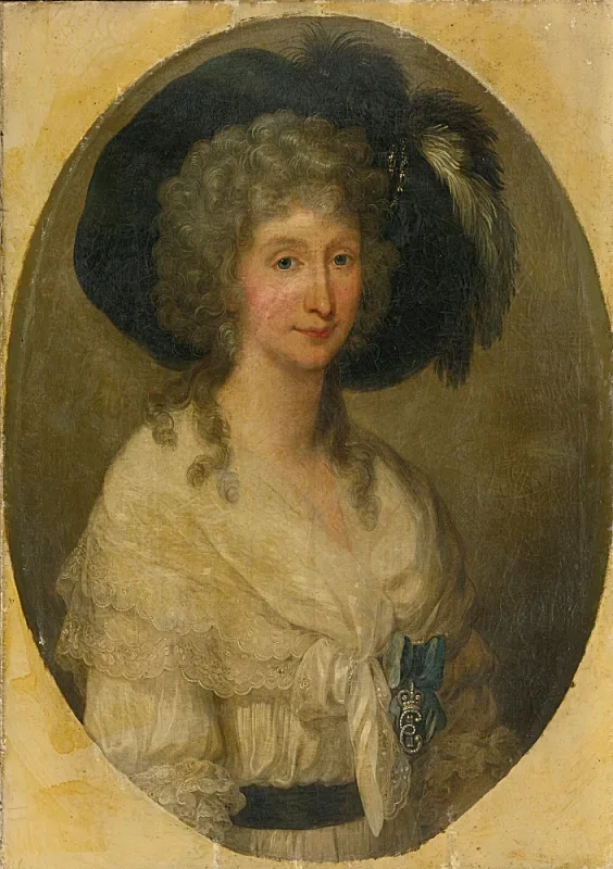 Angelica Kauffman | Portræt af baronesse von Bauer - 1775 | Indrammet kunsttryk | Klassicisme | formida