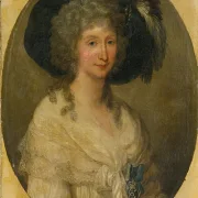 Angelica Kauffman | Portræt af baronesse von Bauer - 1775 | Indrammet kunsttryk | Klassicisme | formida