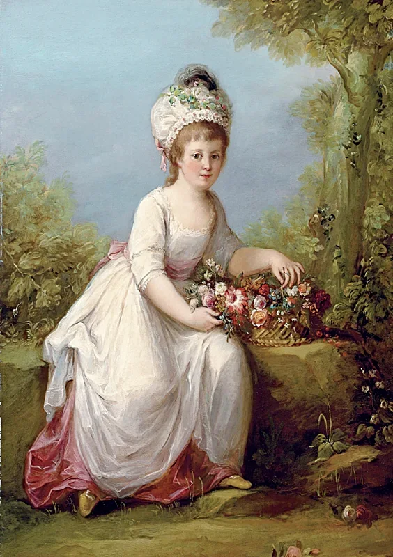 Angelica Kauffman | Portræt af en ung pige - 1780 | Indrammet kunsttryk | Klassicisme | formida