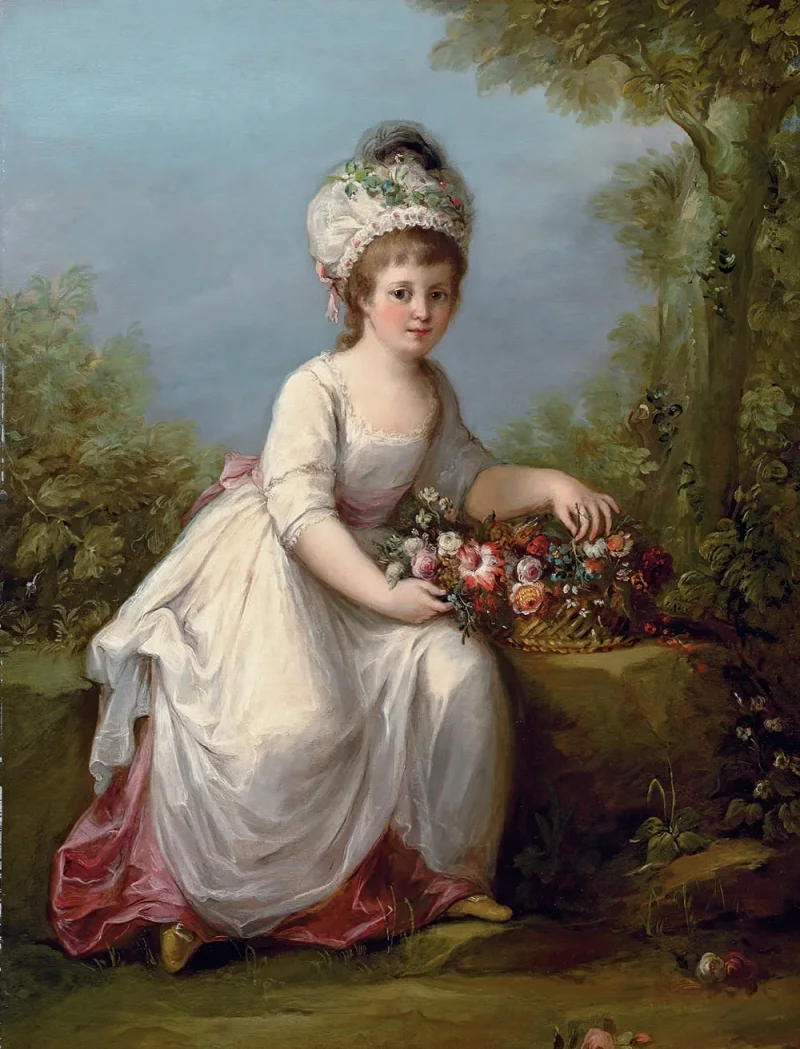 Angelica Kauffman – Porträt eines jungen Mädchens 1780 | Giclée Kunstdruck gerahmt