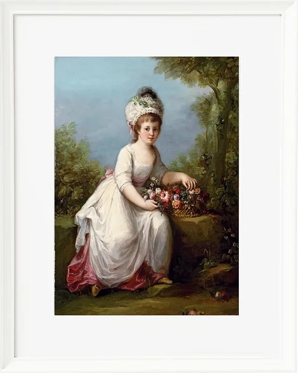 Angelica Kauffman – Porträt eines jungen Mädchens 1780 | Giclée Kunstdruck gerahmt