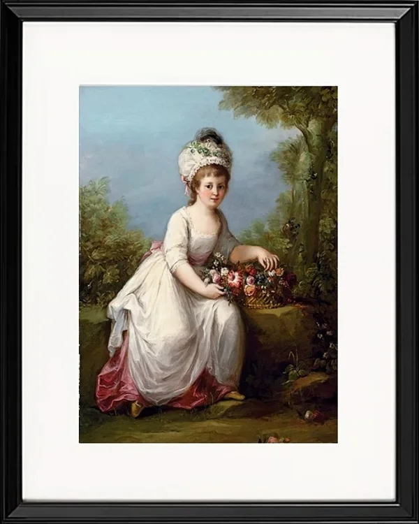 Angelica Kauffman – Porträt eines jungen Mädchens 1780 | Giclée Kunstdruck gerahmt
