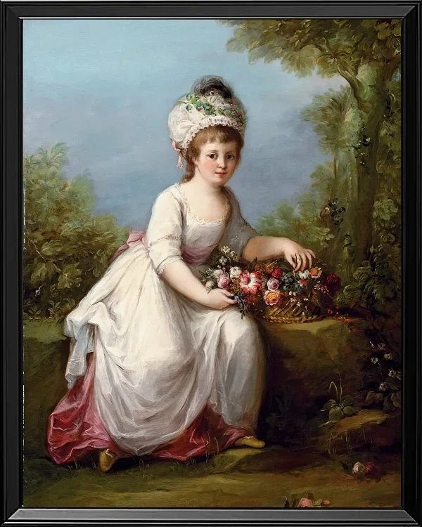 Angelica Kauffman – Porträt eines jungen Mädchens 1780 | Giclée Kunstdruck gerahmt