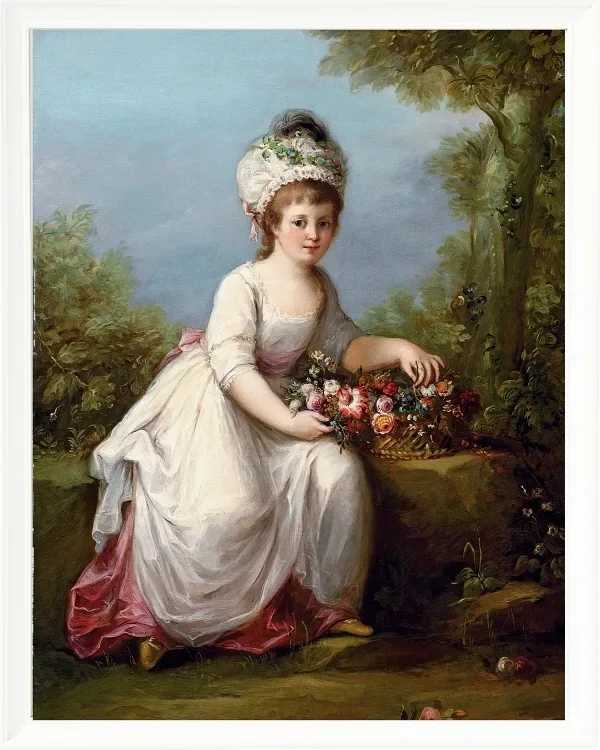 Angelica Kauffman – Porträt eines jungen Mädchens 1780 | Giclée Kunstdruck gerahmt