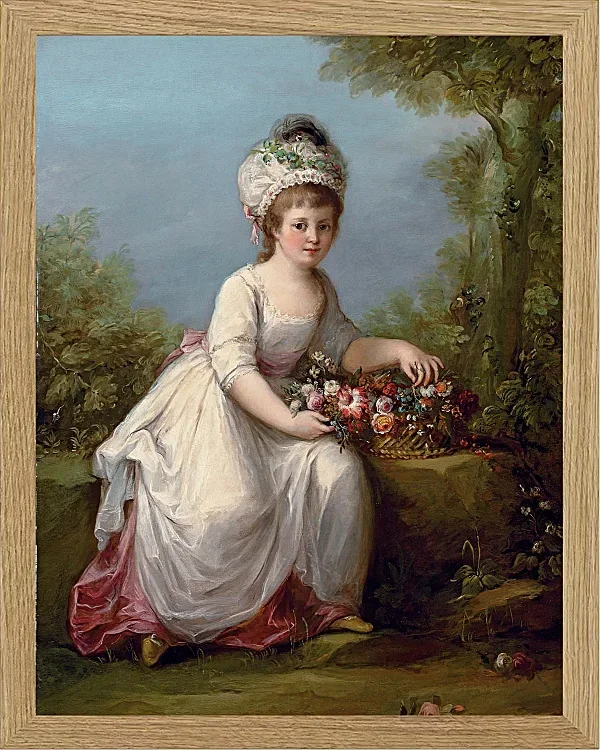 Angelica Kauffman – Porträt eines jungen Mädchens 1780 | Giclée Kunstdruck gerahmt