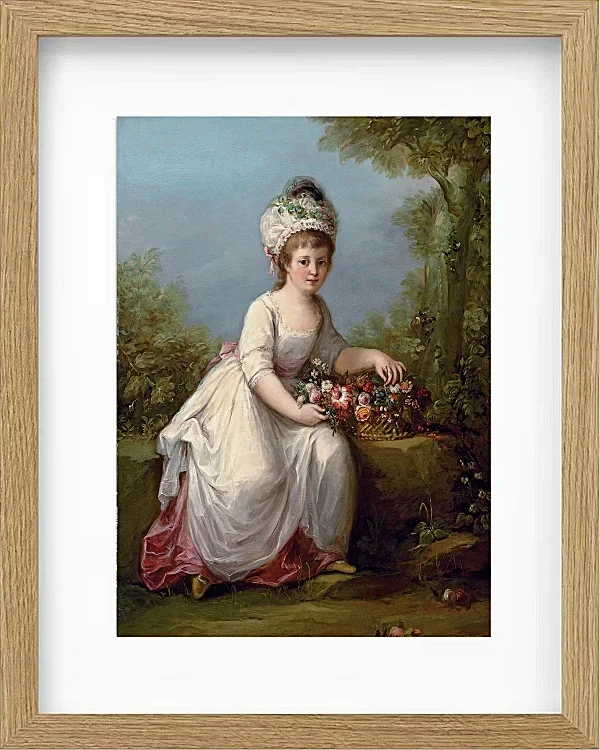 Angelica Kauffman – Porträt eines jungen Mädchens 1780 | Giclée Kunstdruck gerahmt