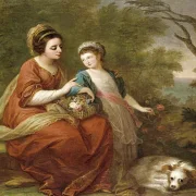Angelica Kauffman | Hugh Morgan og hendes datter - 1771 | Indrammet kunsttryk | Klassicisme | formida