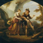 Angelica Kauffman – Miranda und Ferdinand 1782 | Giclée Kunstdruck gerahmt