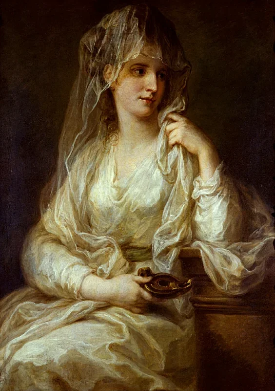 Angelica Kauffman | Porträt einer Dame als Vestalin - 1785 | Gerahmter Kunstdruck | Klassizismus | formida